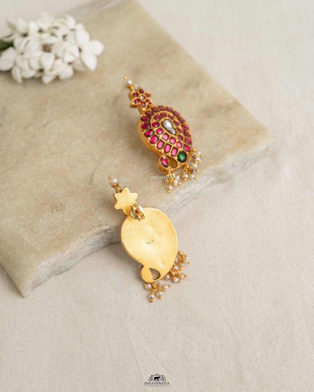 Gold Plated Kundan Earrings From 'Parampariya' 