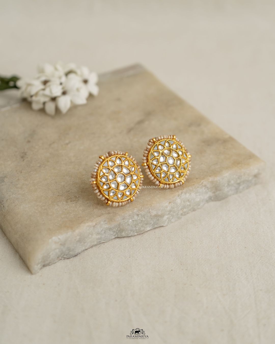 Gold Plated Kundan Earrings From 'Parampariya' 