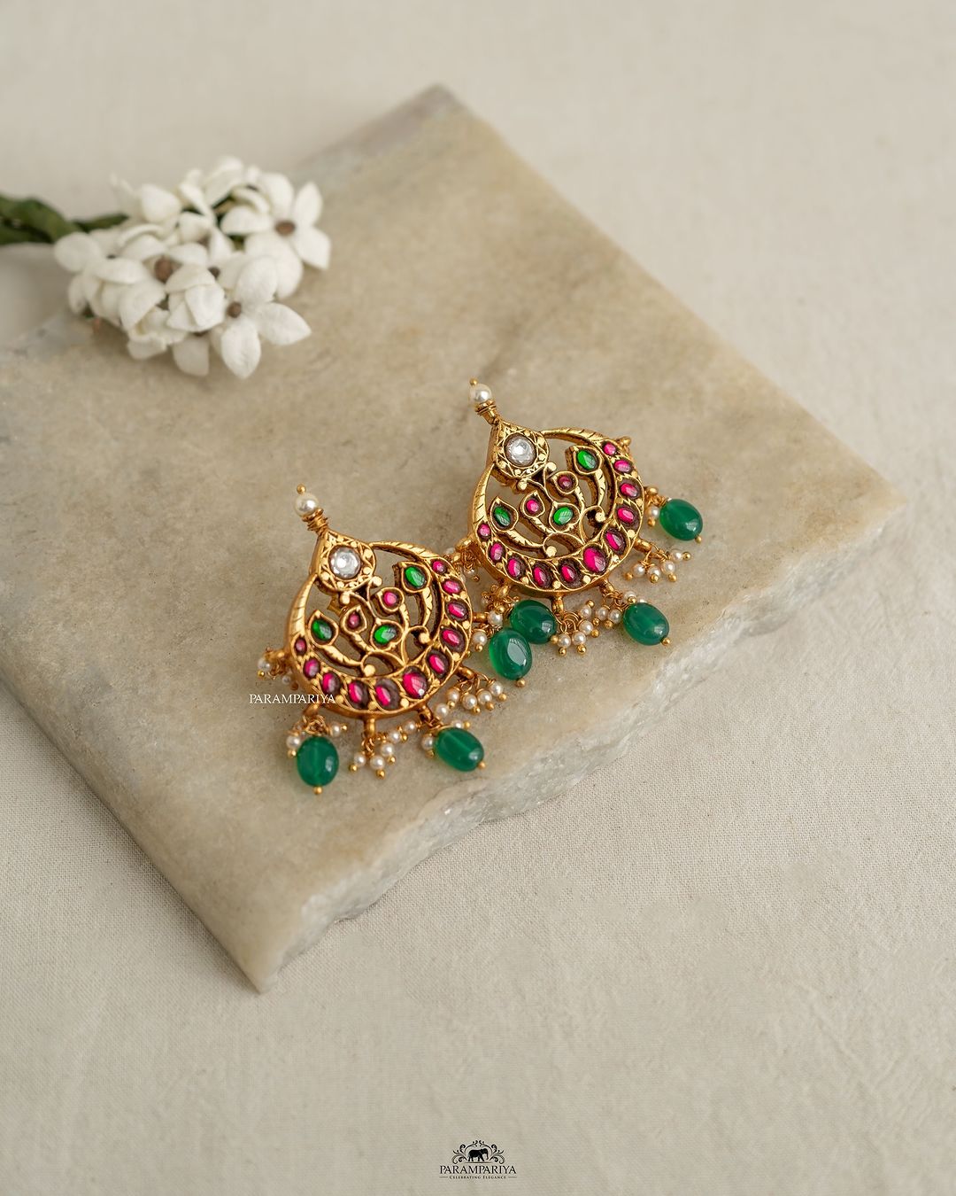 Gold Plated Kundan Earrings From 'Parampariya' 