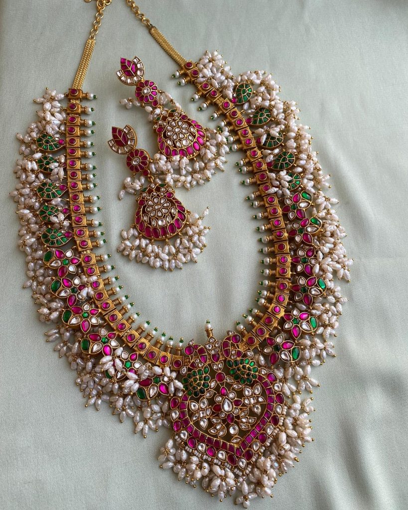 Imitation Pearl Drop Long Necklace From 'Daivik'