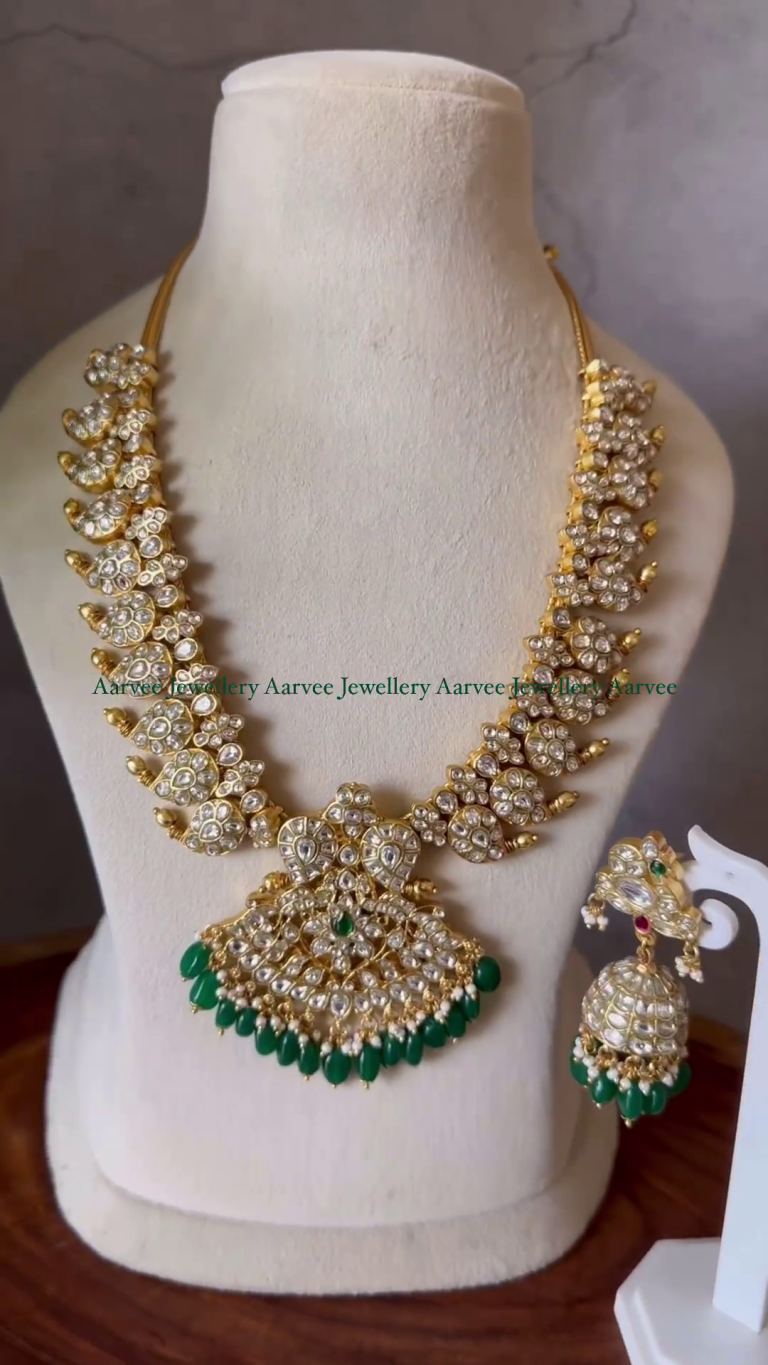 Jadau Kundan Mango Necklace From 'Aarvee'