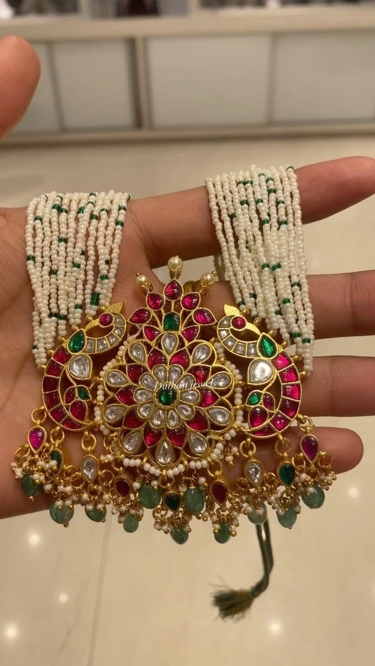 Jadau Kundan Pendant Pearl Necklace From 'Dulhan Jewels'