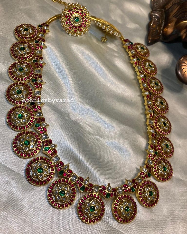 Kundan Jadau Long Necklace From 'Ethnics By Varad'