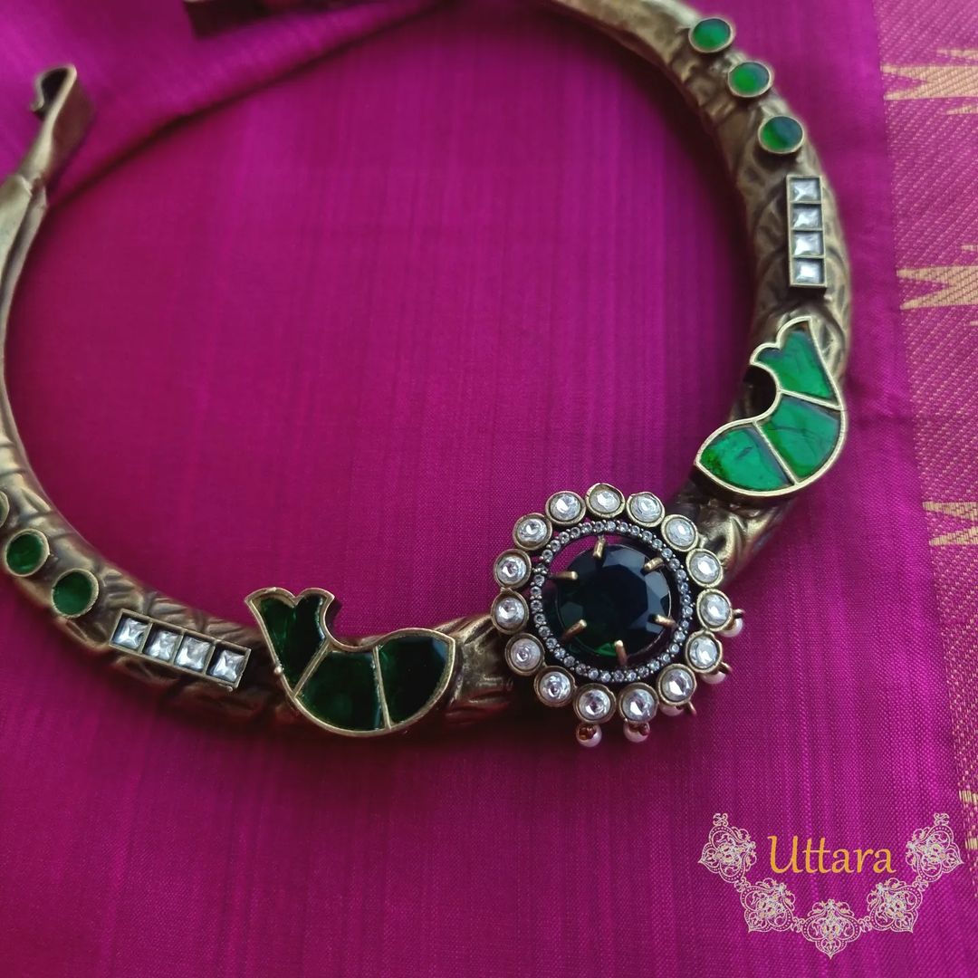 Jadau Stones Studded Hasli Choker From 'Uttara Designs'