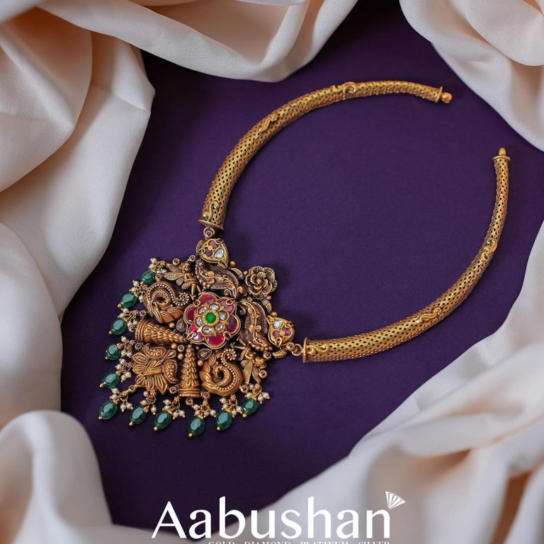 Gold Antique Kante Necklace From 'AAbhushan'