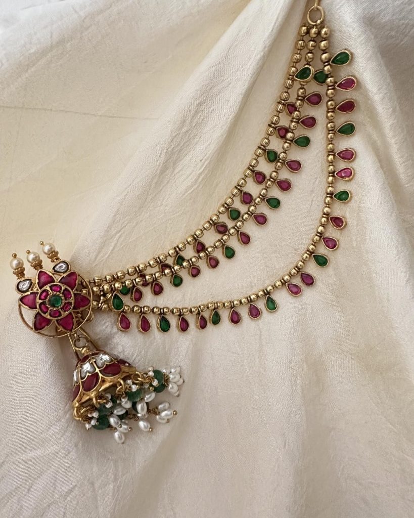 Imitation Jadau Kundan Jhumkas with Mattal From 'Vriksham'