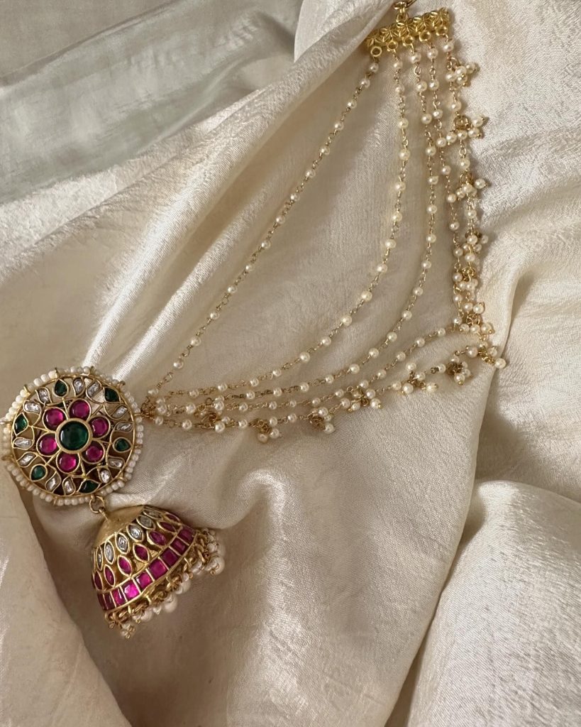 Imitation Jadau Kundan Jhumkas with Mattal From 'Vriksham'