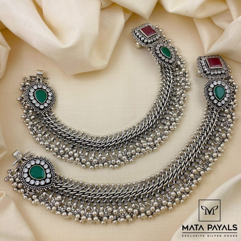 Imitation Silver Anklets From 'Silver Store Matapayals'