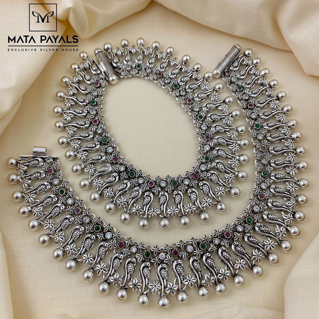 Imitation Silver Anklets From 'Silver Store Matapayals'