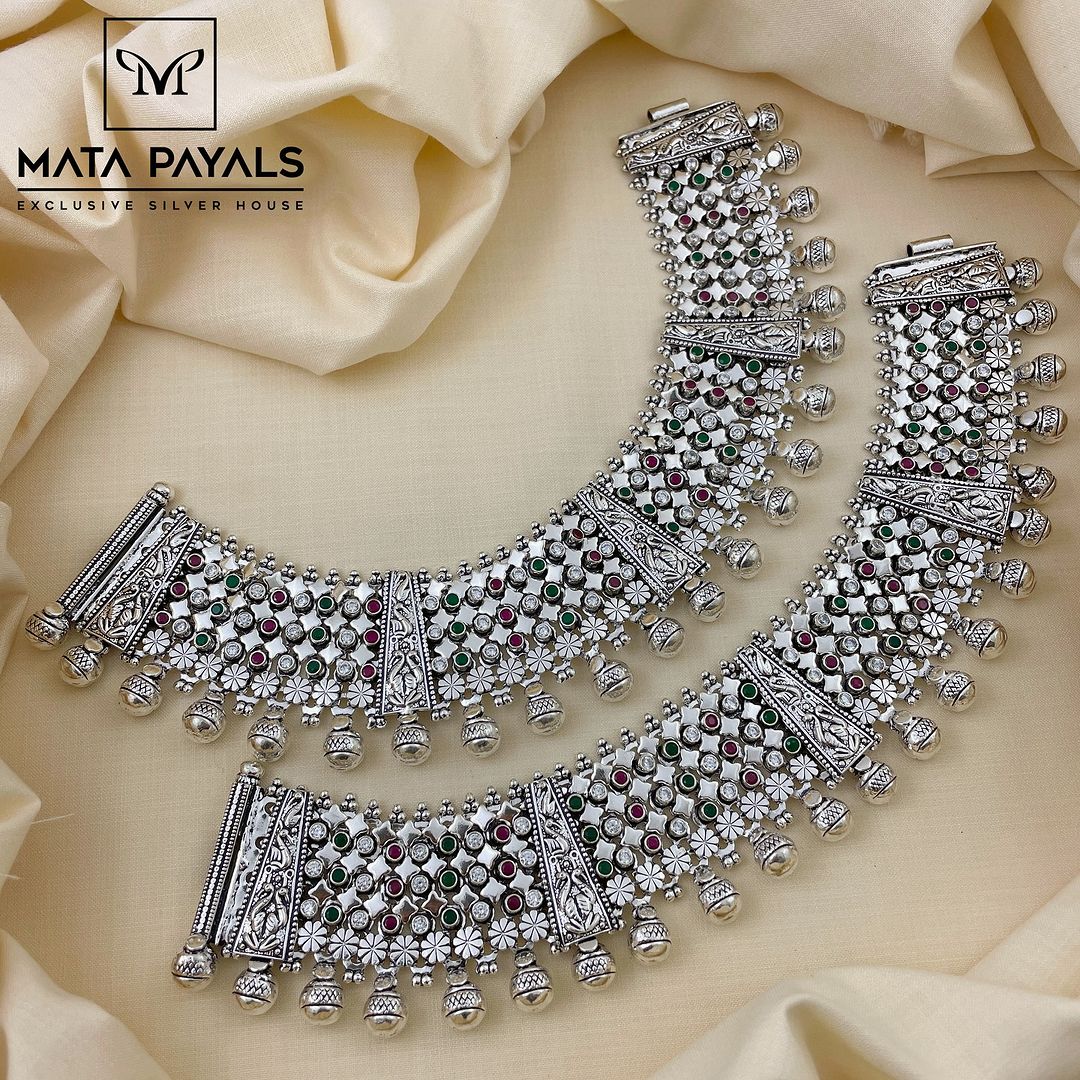 Imitation Silver Anklets From 'Silver Store Matapayals'