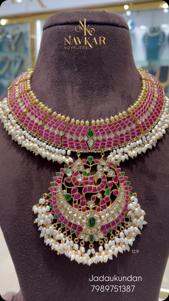 Kundan Jadau Necklace with Guttapusalu From 'Navkar Boutique'