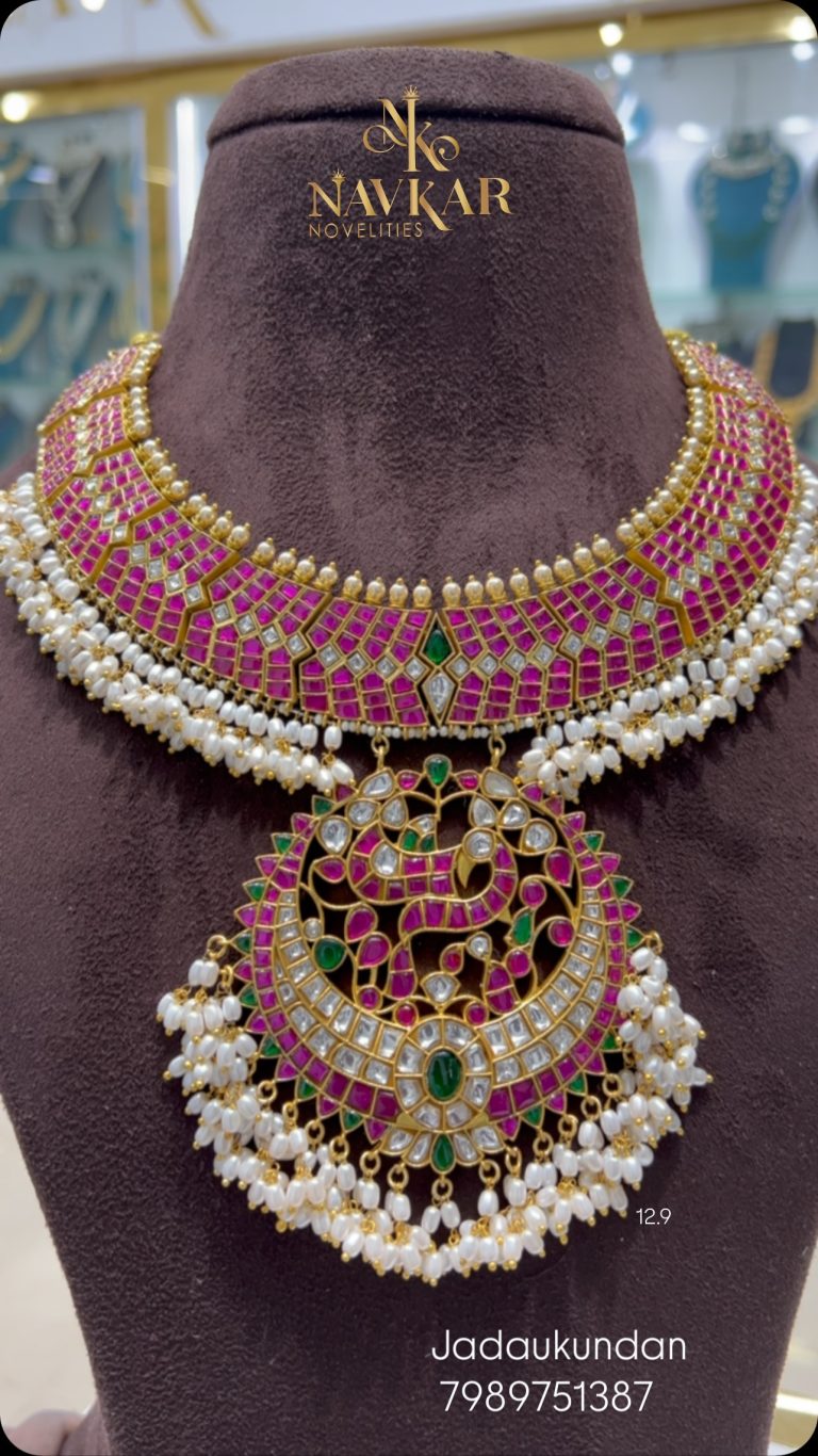 Kundan Jadau Necklace with Guttapusalu From 'Navkar Boutique'