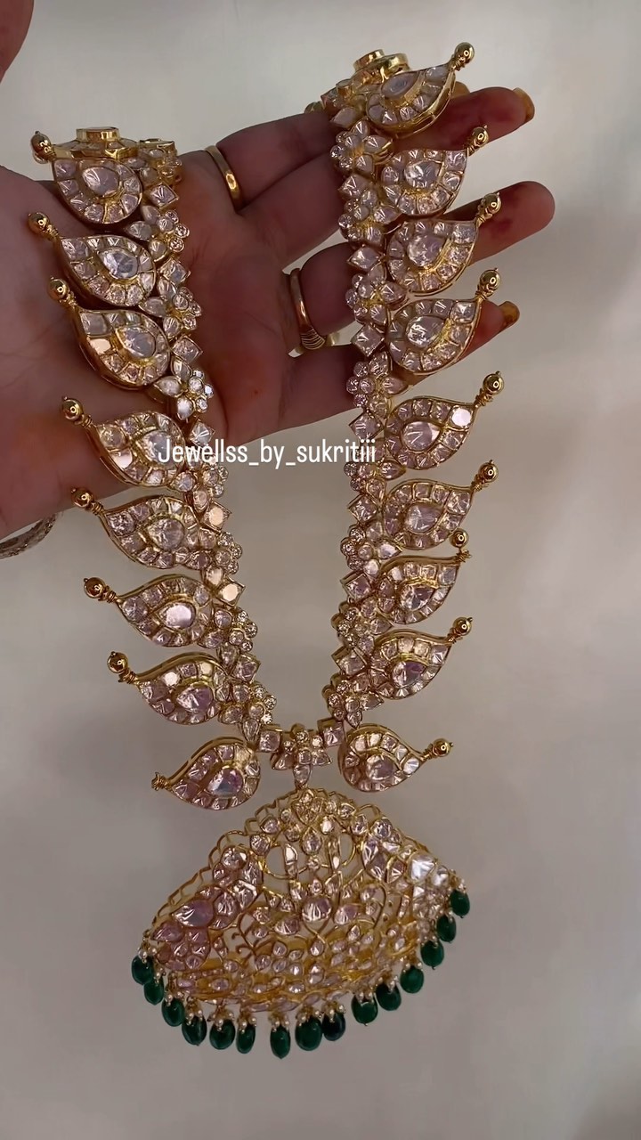 Moissanite Polki Mango Design Haram From 'Jewellss by Sukritiii'