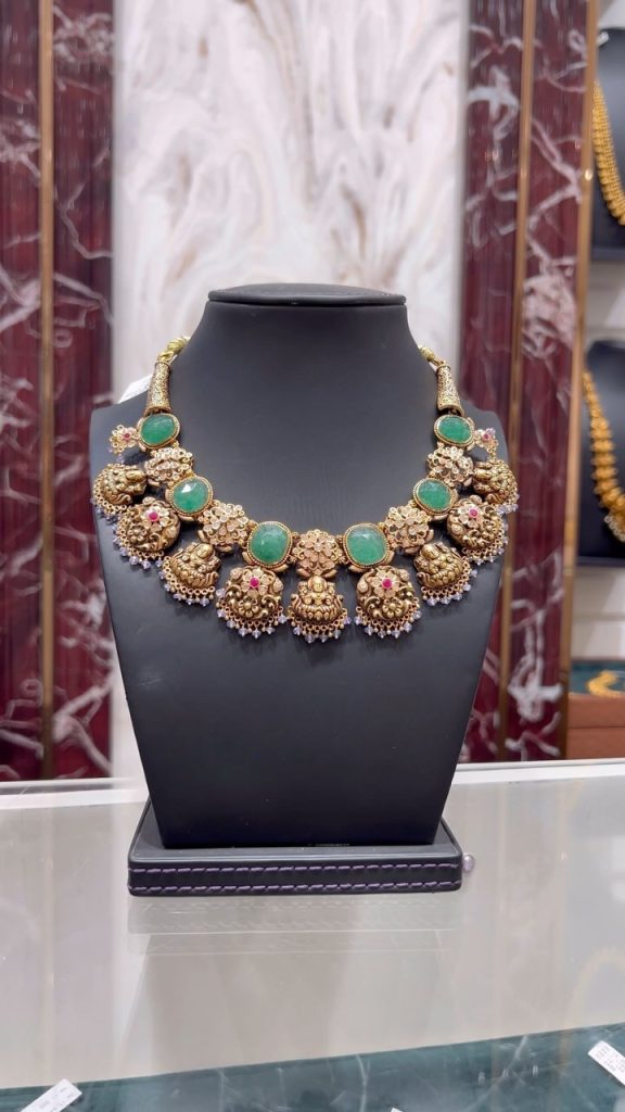 Nakashi and Russian Emeralds Necklace From 'CBJ Gold'