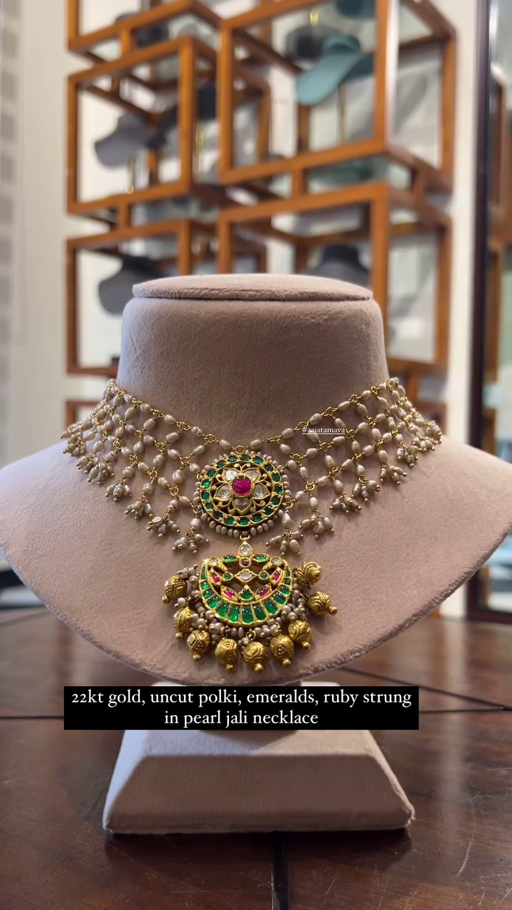 Pearl Jali Design Choker From 'Rajatamaya'