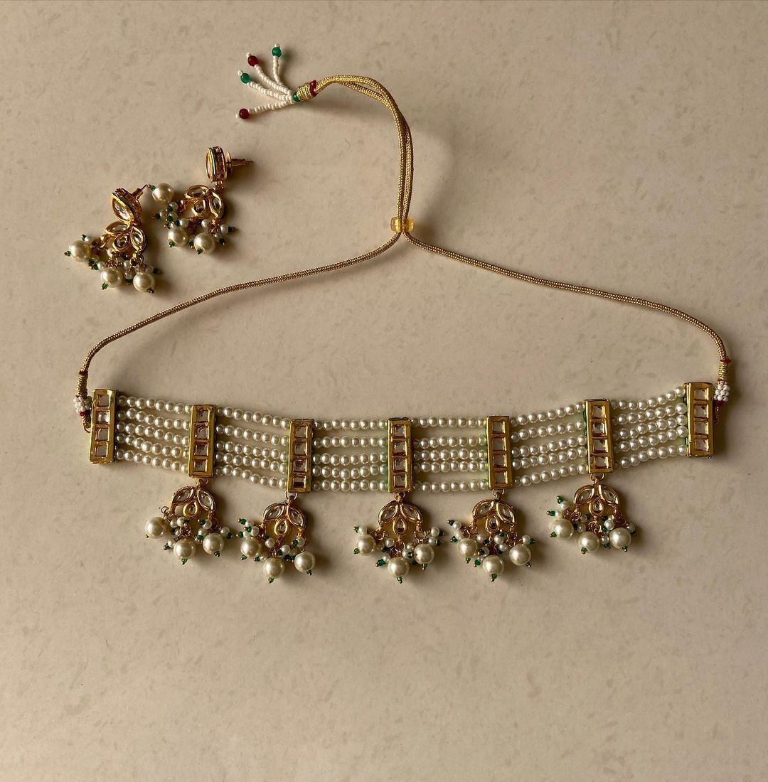 Pearl Kundan Choker From 'Anushree Designs'