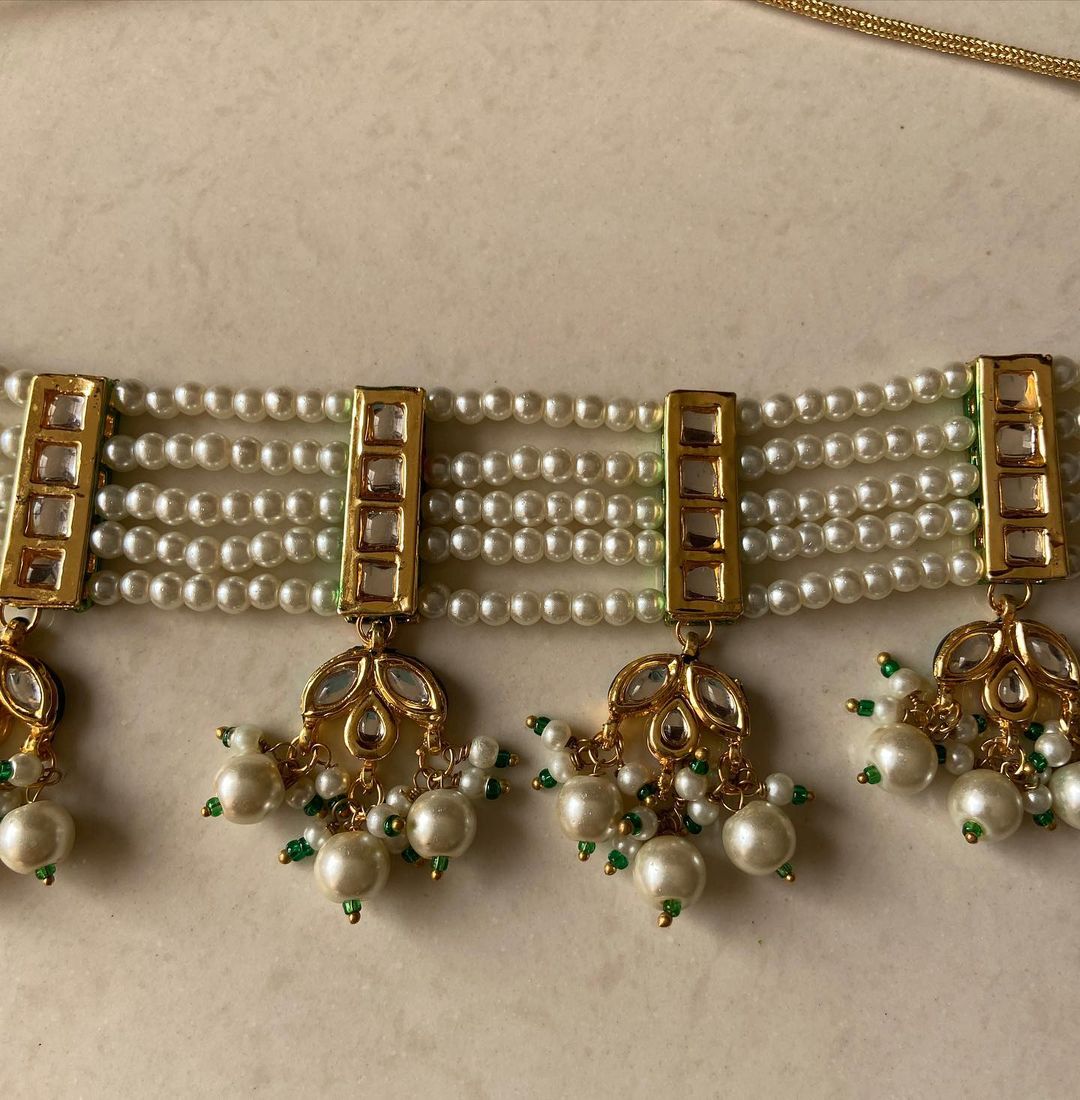 Pearl Kundan Choker From 'Anushree Designs'