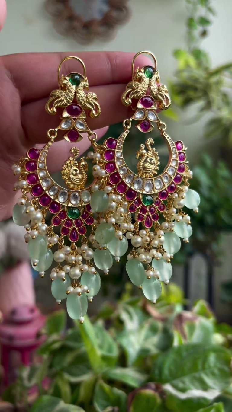 Polki Kundan Chandbali Earrings From 'Petals by Swathi'