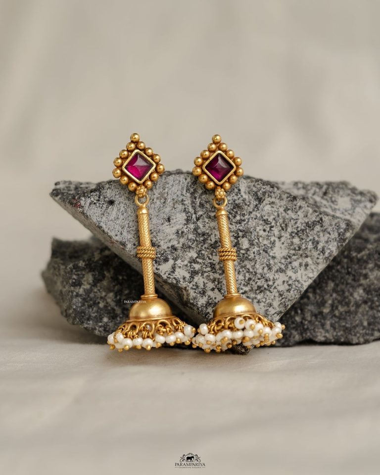 Pure Silver Gold Micron Plated Jhumkas From 'Parampariya'