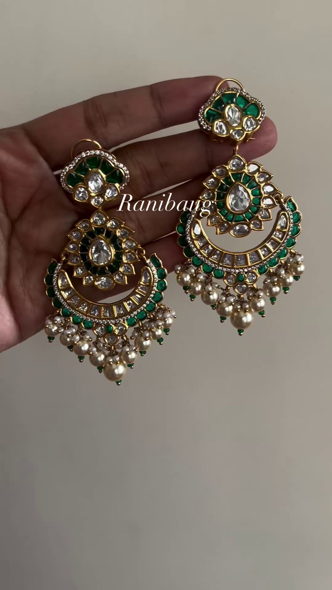 Two Layer Polki Long Necklace From 'Ranibaug Tikka'