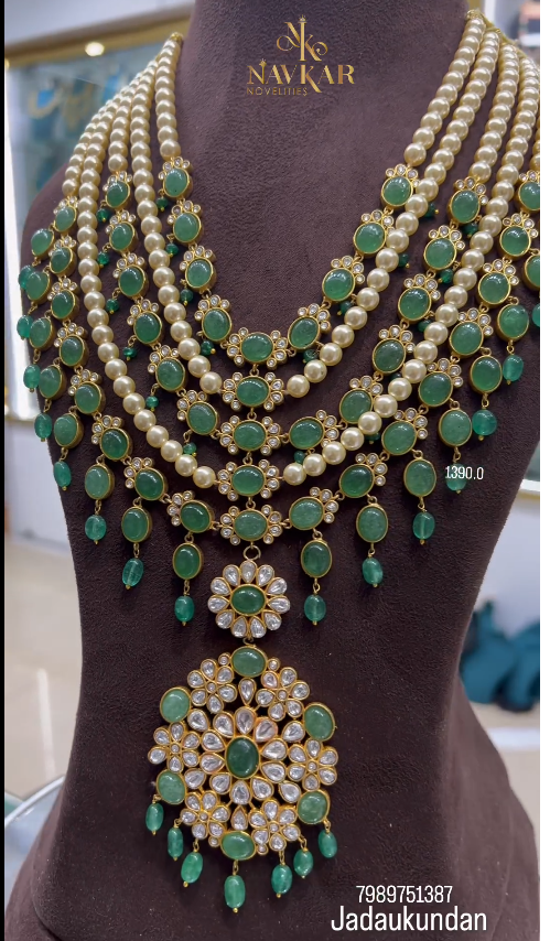 Jadau Kundan Pearl Long Necklace From 'Navkar Boutique'