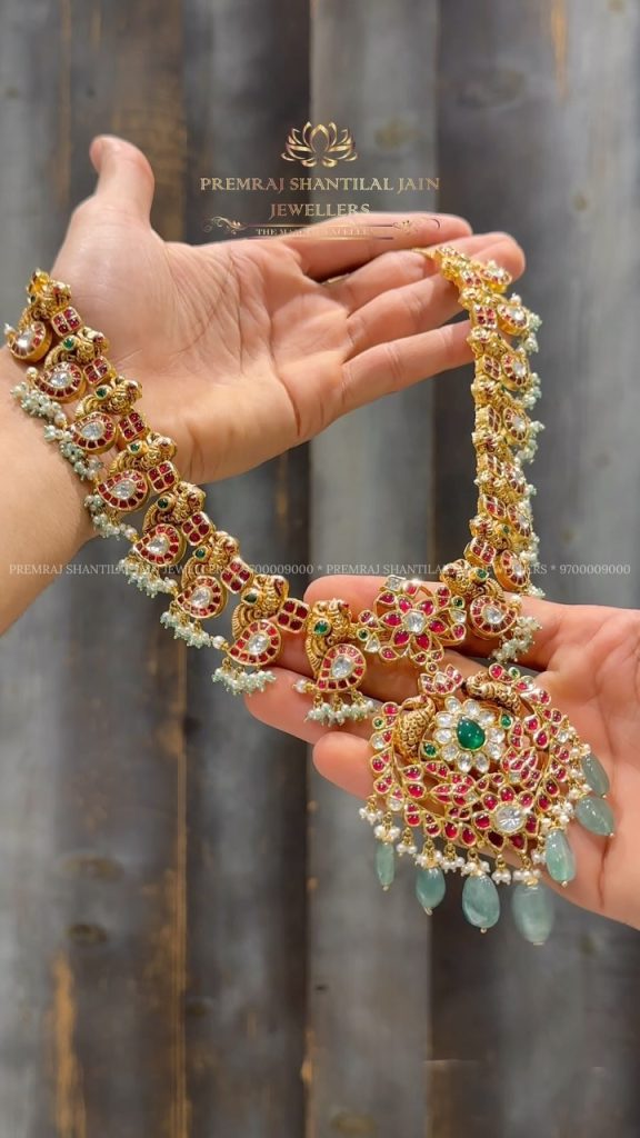 Mango Design Kundan Jadau Gold Necklace From 'Premraj Shantilal Jain Jewellers'