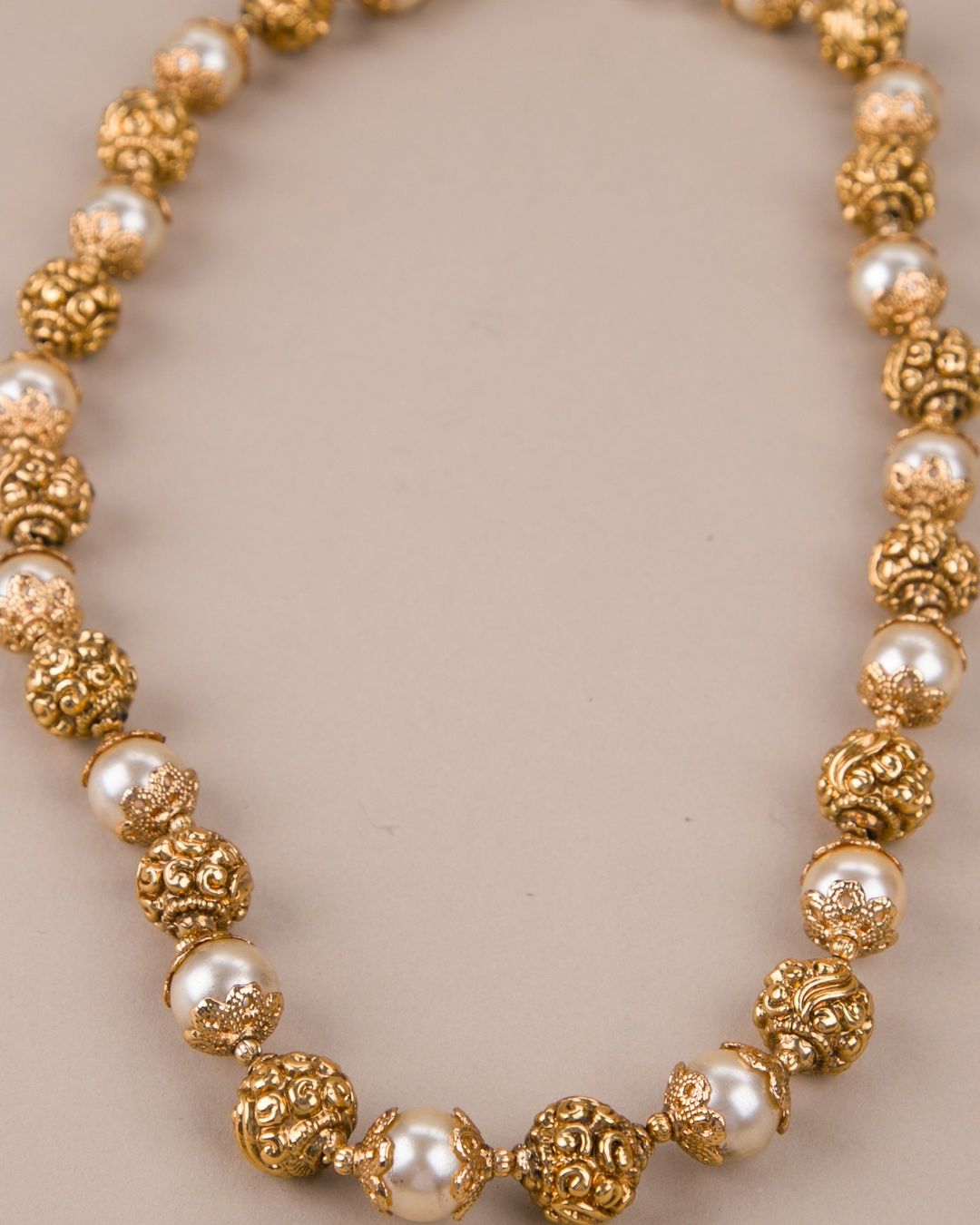 Imitation Pearl And Golden Balls Chain From 'Sthree Creatives'