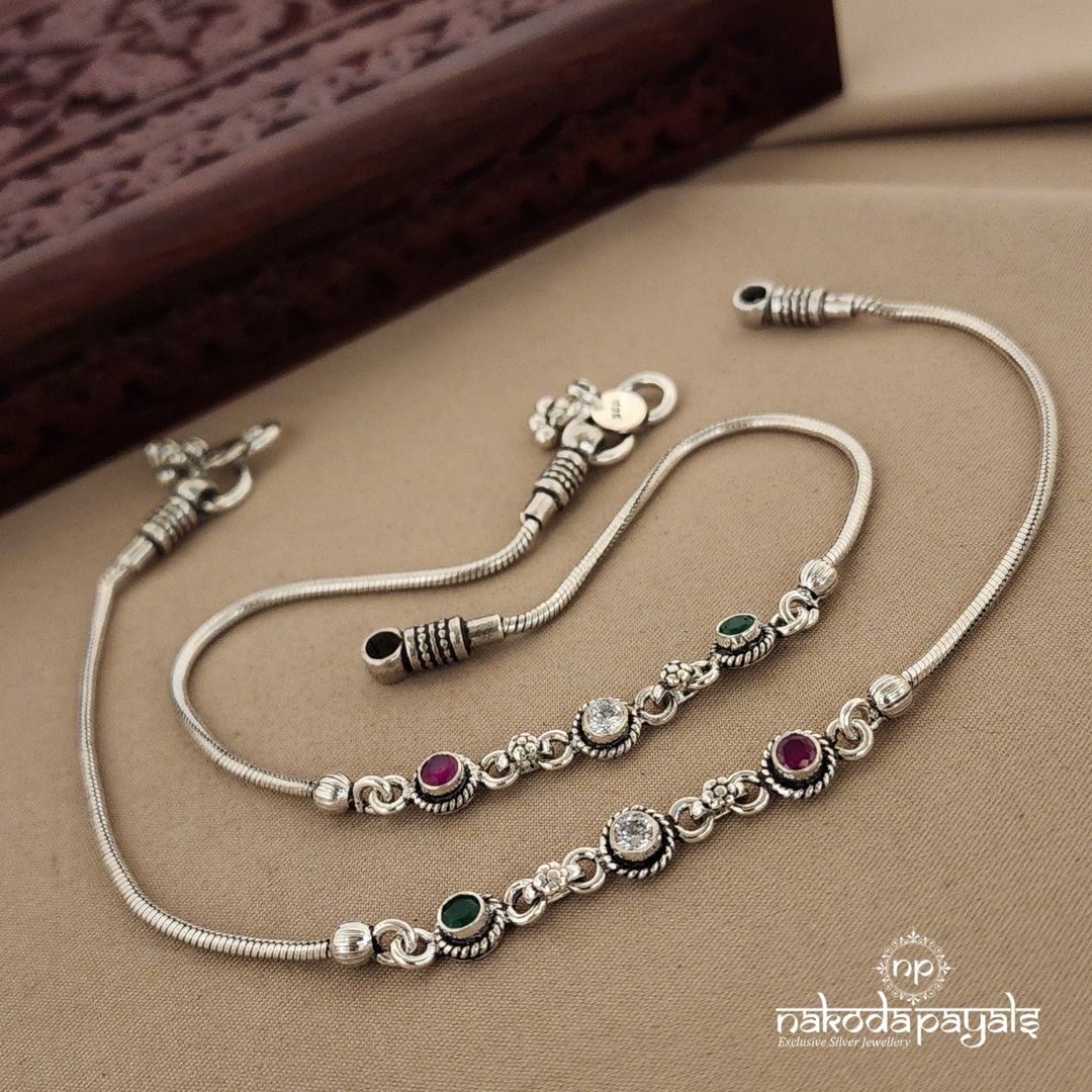 92.5 Silver Anklets From 'Nakoda Payals'