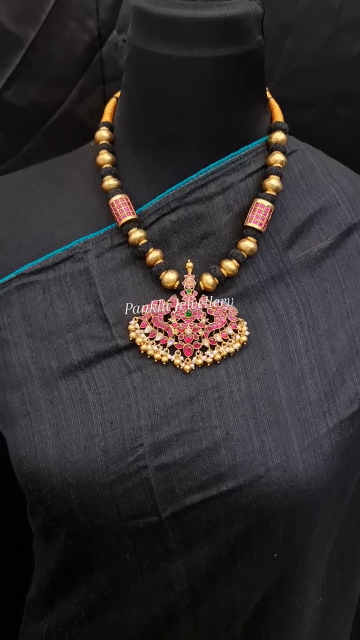 92.5 Silver Jadau Kundan Necklace From 'Pankhi Jewellery' 