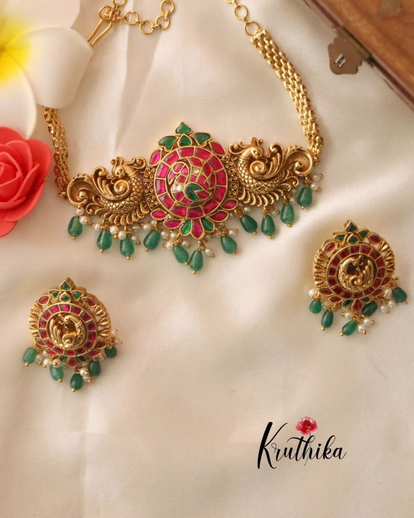 Beautiful Jadau Choker Collection From 'Kruthika Jewellery'