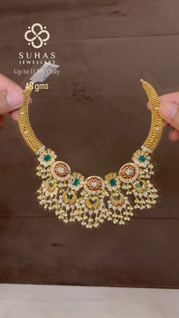 Gold Guttapusalu Necklace From 'SLSJ Khammam'