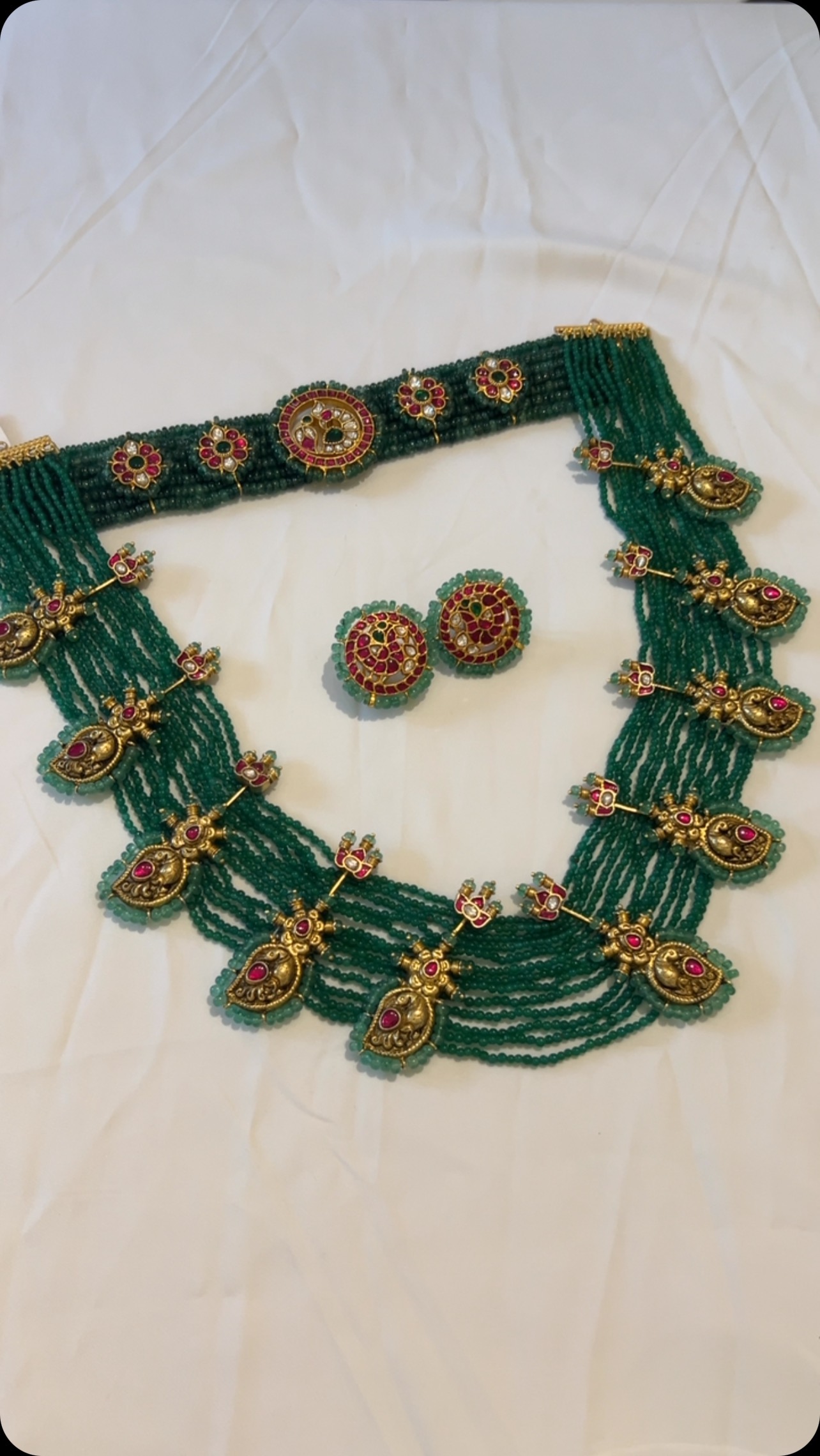 Gold Plated Bead Jewellery Set From 'Rajatamaya'