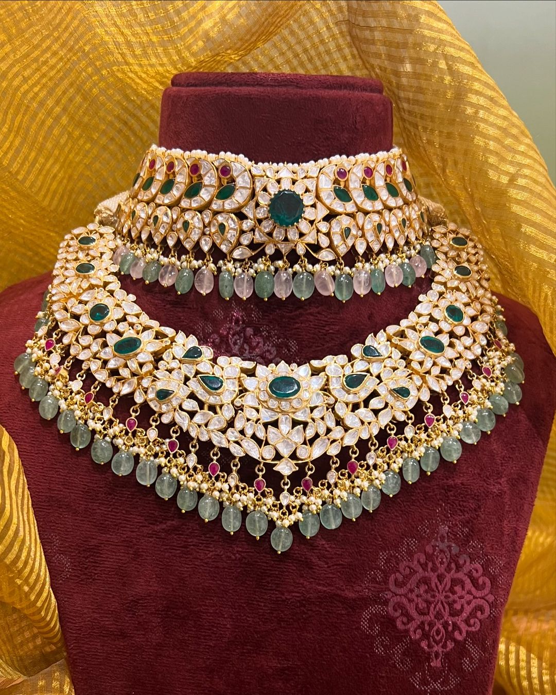 Gold Plated Jadau Kundan Necklace From 'Rajatamaya'