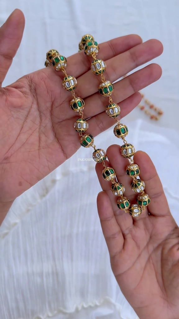 Gold Plated Kundan Beaded Mala From 'Parampariya'