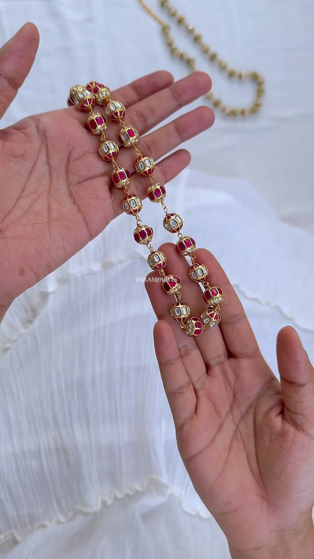 Gold Plated Kundan Beaded Mala From 'Parampariya'