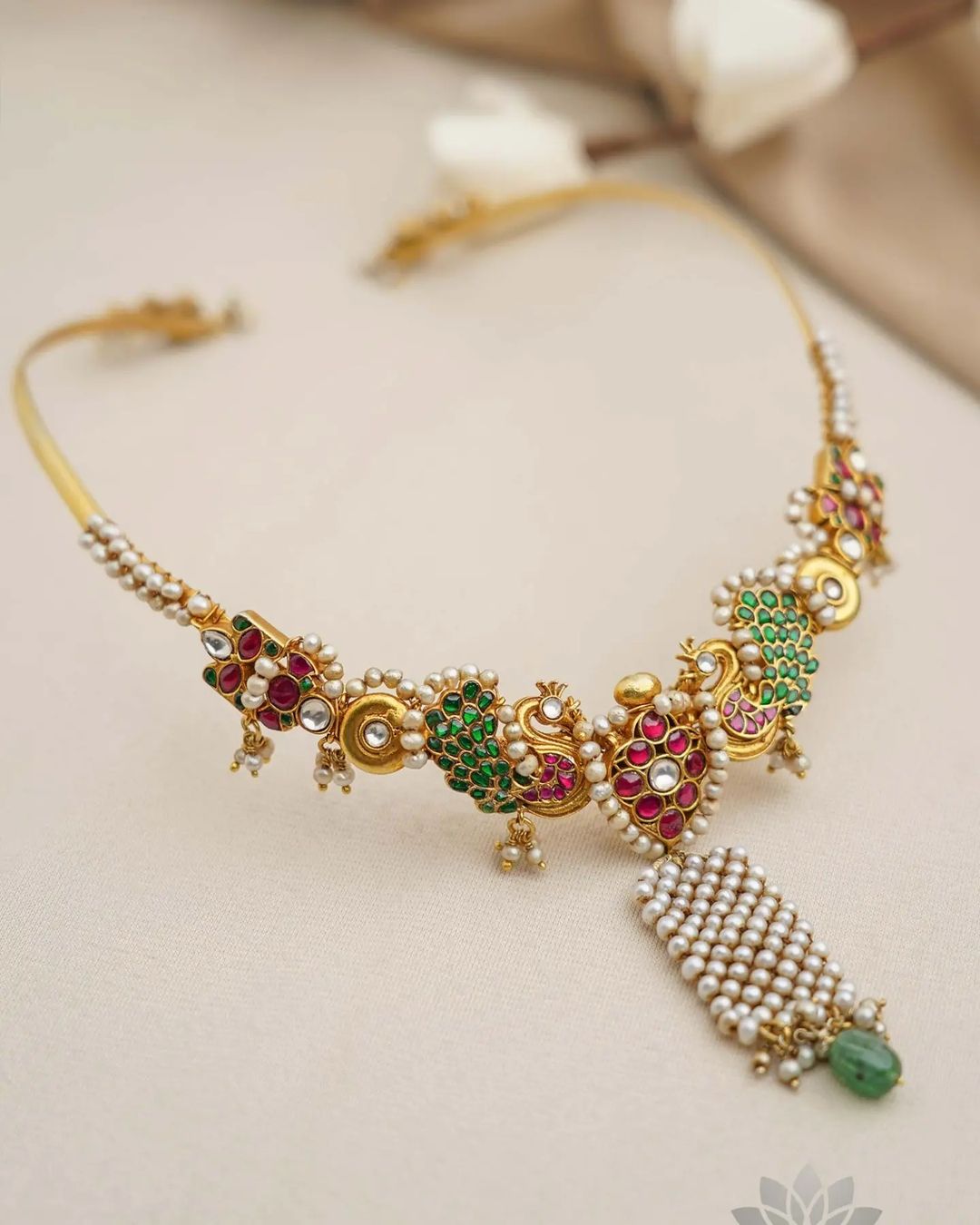 Gold Plated Kundan Hasli Necklace From 'Prade Jewels'