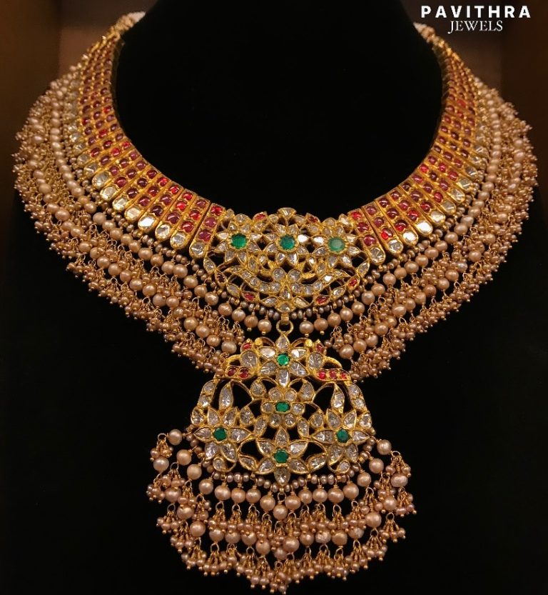 Grand Guttapusalu Gold Necklace From 'Pavithra Jewels'