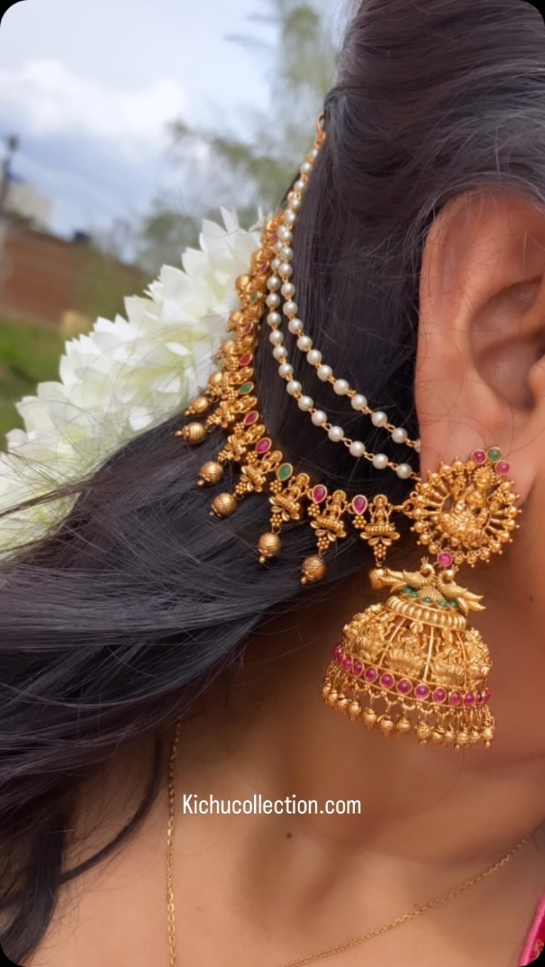 Imitation Lakshmi Jhumkas with Mattals From 'Kichu Collection'