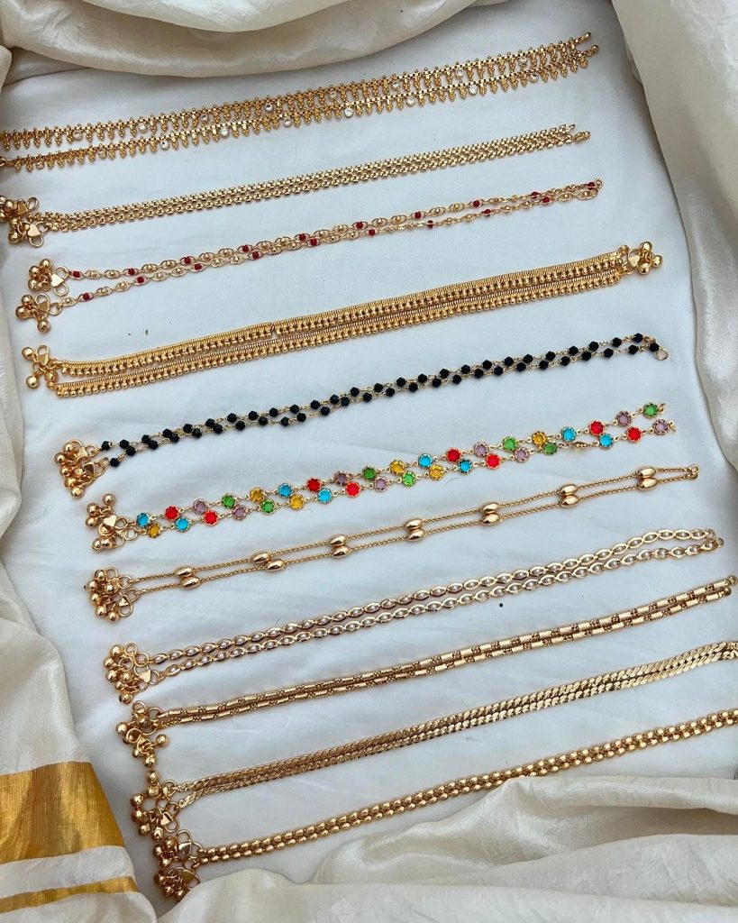 Imitation Unique Gold look Alike Anklets From 'Vriksham'