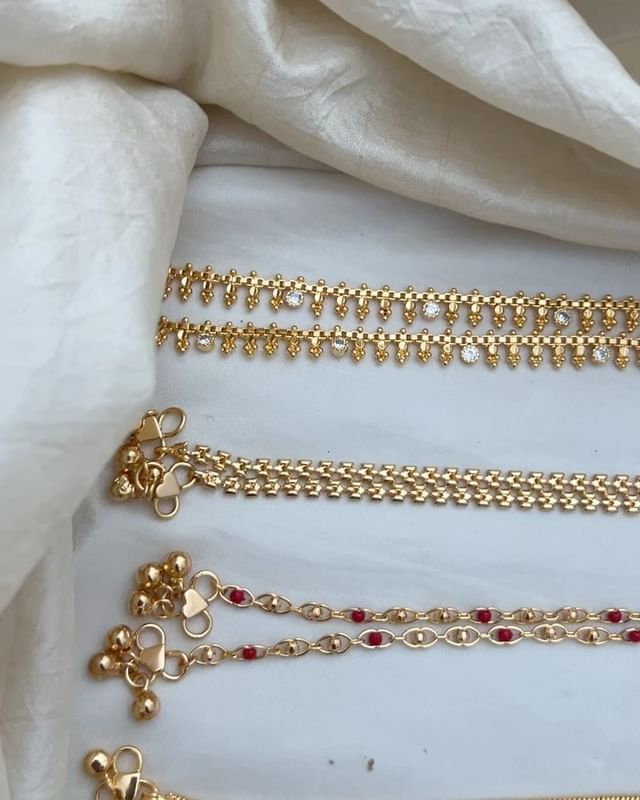 Imitation Unique Gold look Alike Anklets From 'Vriksham'