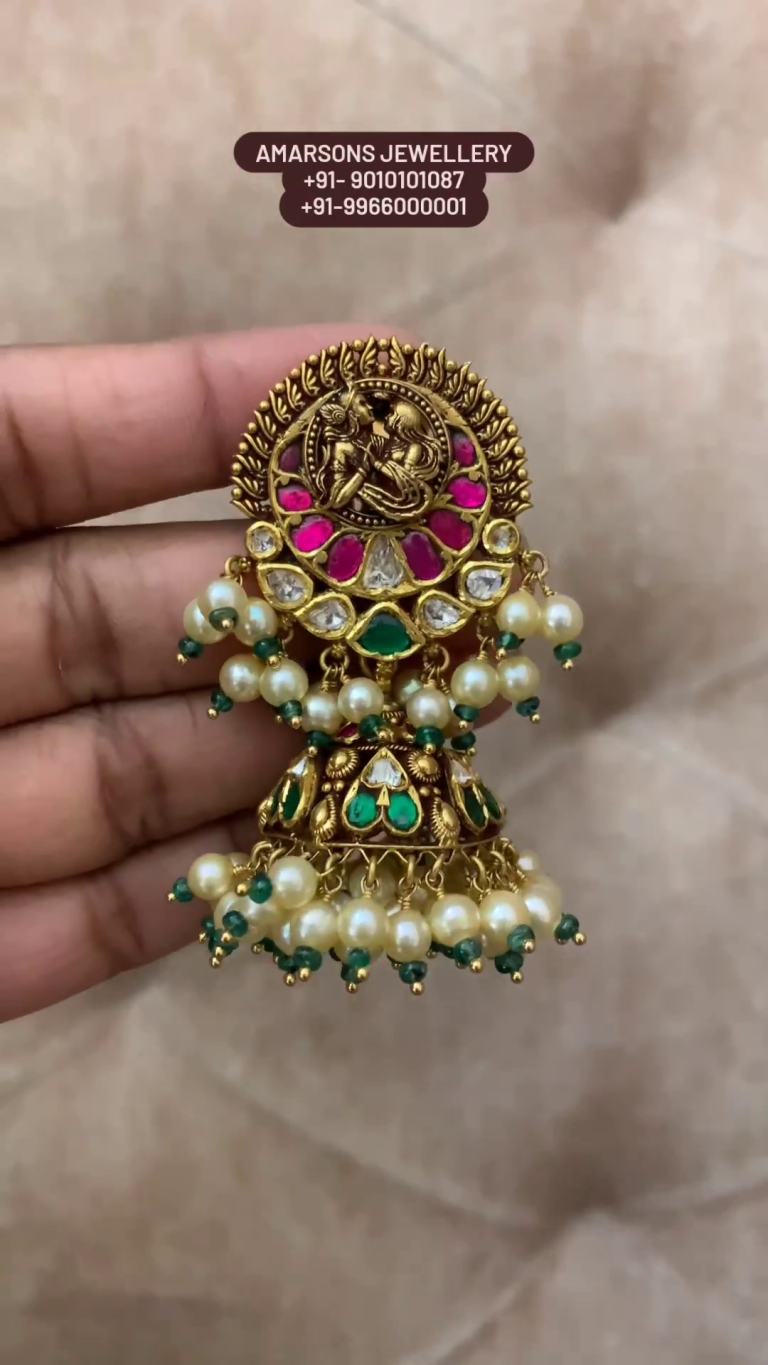 Kundhan Gold Nakshi Jhumkas From The Brand 'Amarsons Jewellery'