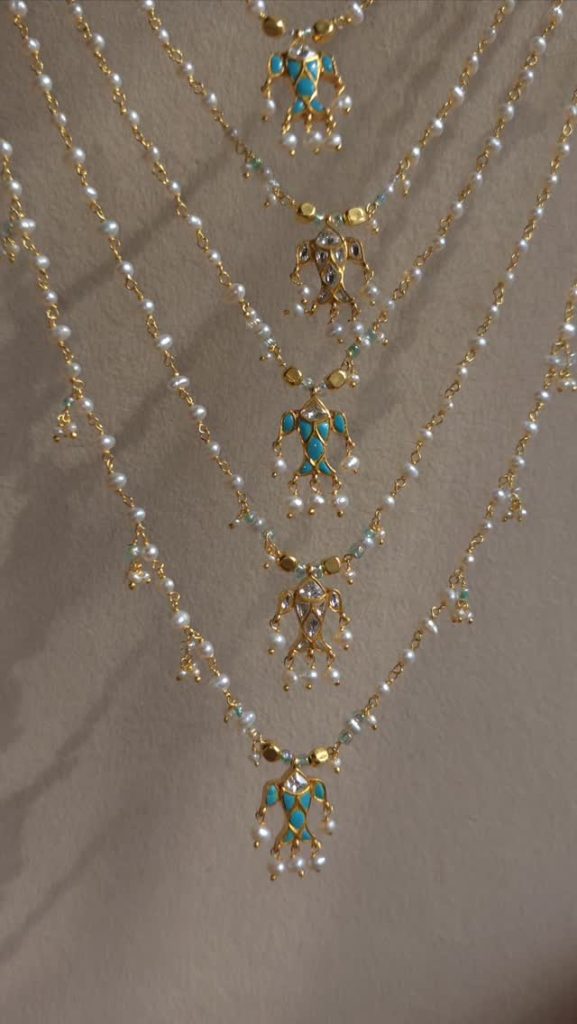 Multi Layer Pearl Long Necklace From 'Ana Regalia'