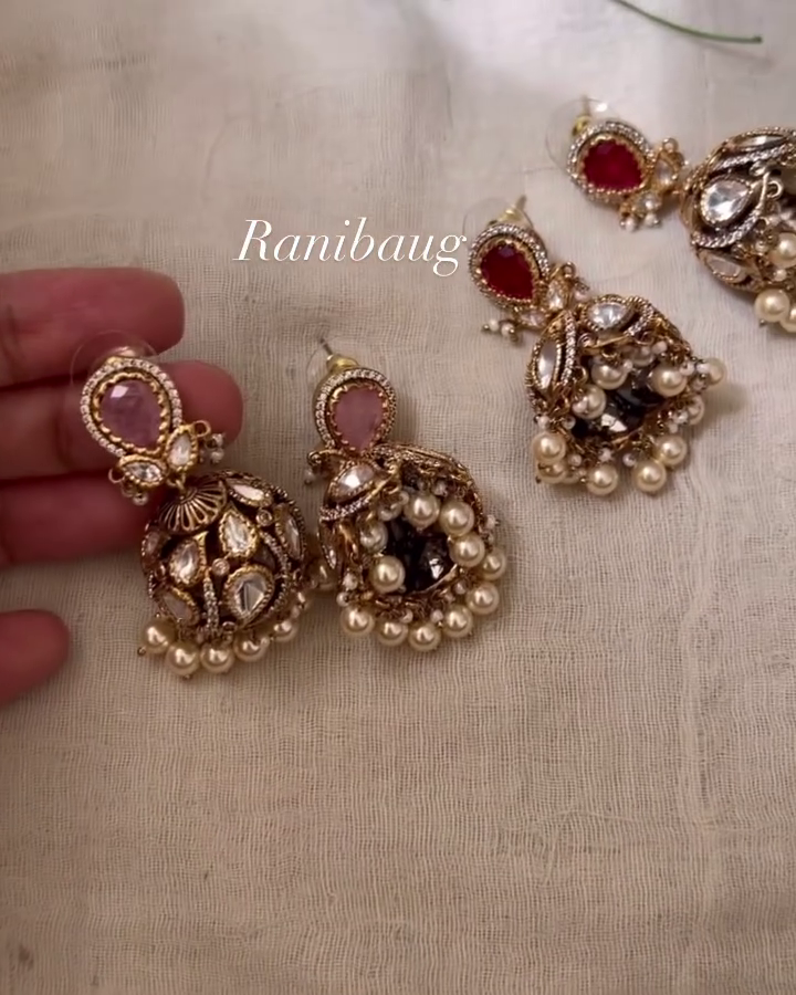 Polki Victorian Jhumkas Collection From 'Ranibaug'