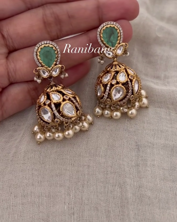 Polki Victorian Jhumkas Collection From 'Ranibaug'