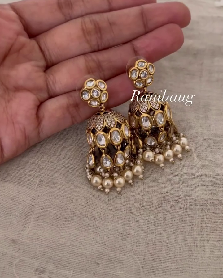 Polki Victorian Jhumkas Collection From 'Ranibaug'