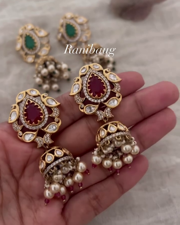 Polki Victorian Jhumkas Collection From 'Ranibaug'