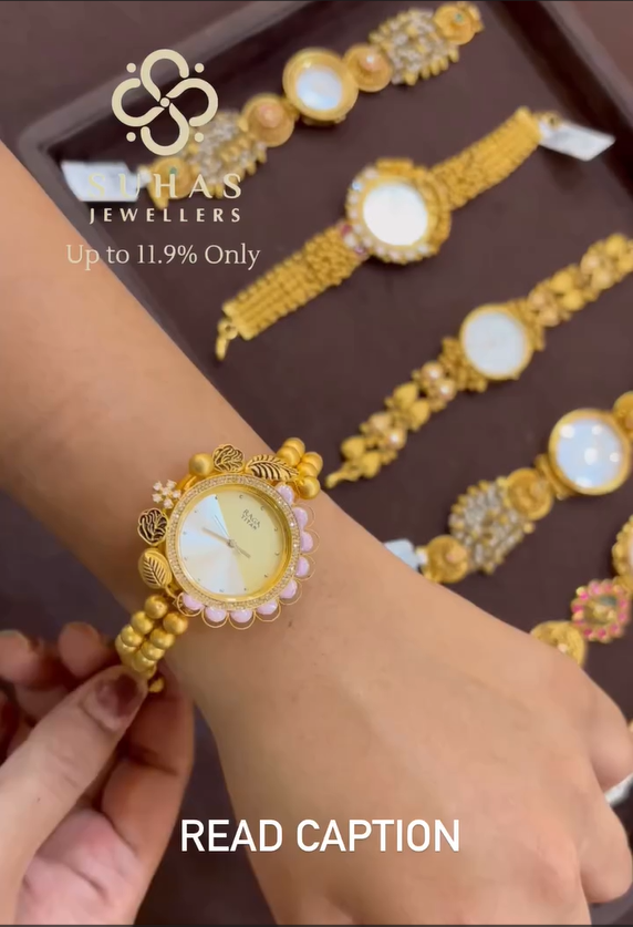 Traditional And Festival Wear Gold Watches From 'Slsj Khammam'