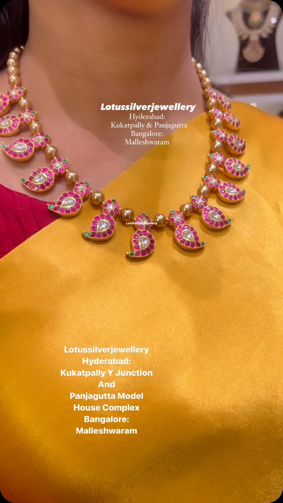 Gold Plated Kundan Stones Necklace From 'Antique Lotus'