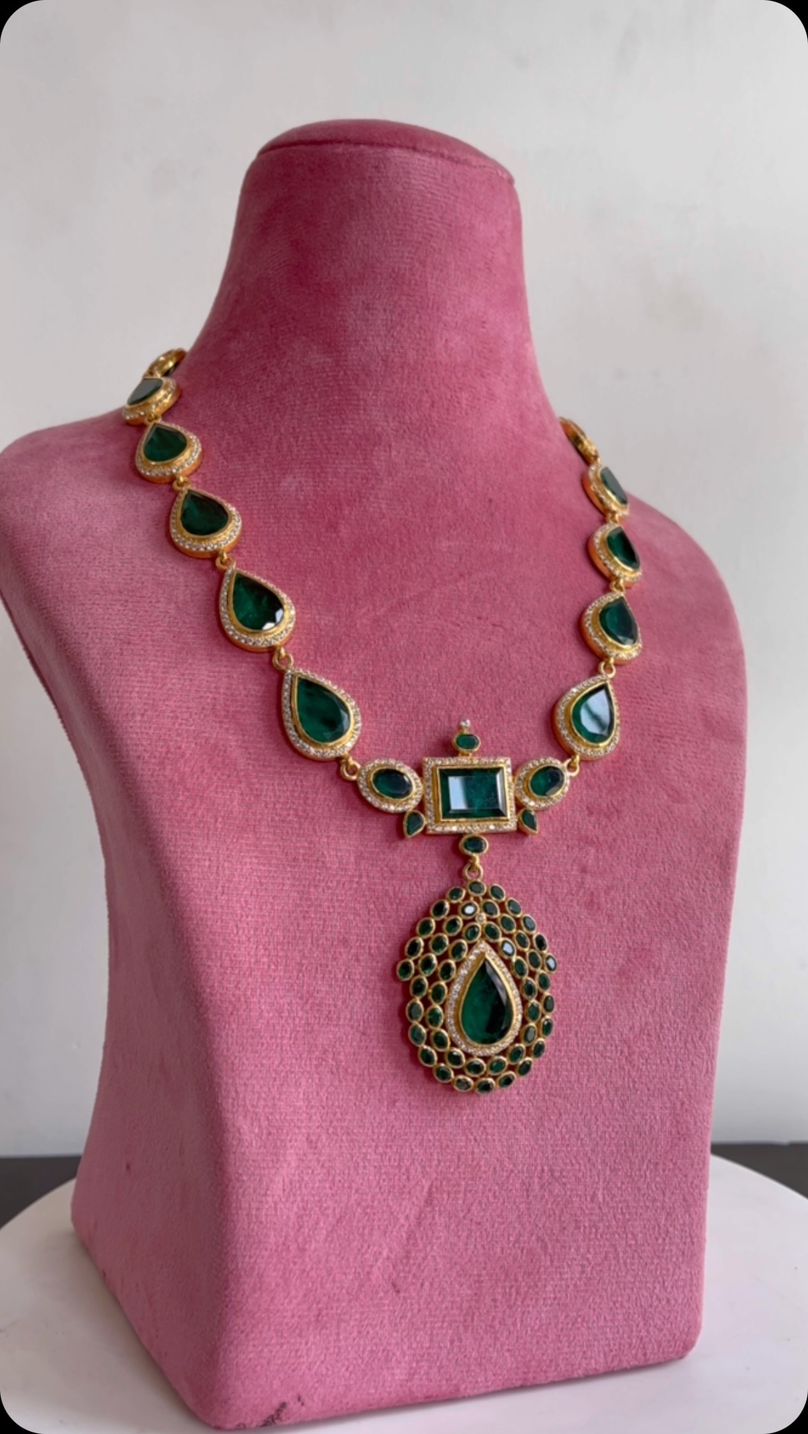 Gold Plated Emerald Stones Haram From 'Creative Gems And Jewels'