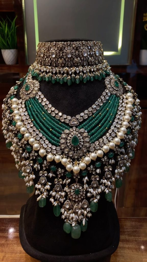 Beaded Kundan And Pearl Gold Plated Long Necklace From 'Queens Silver Jewellery'